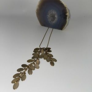 Floral Dangle Necklace Gold